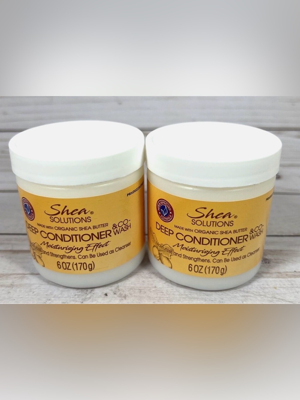 Shea Solutions Deep Conditioner & CoWash w/Organic Shea Butter 6oz (2Pack) (743)